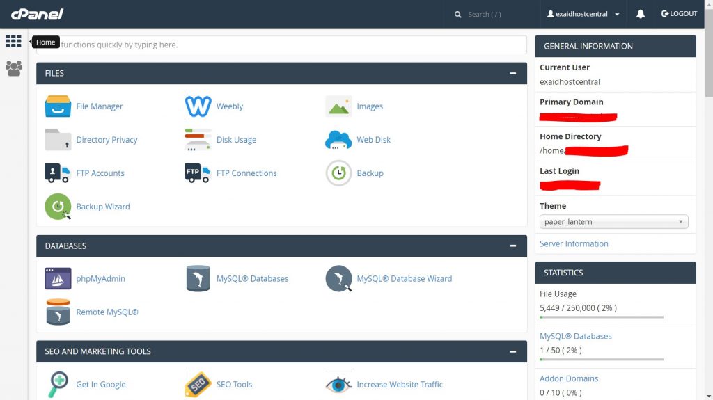 Cara Install Wordpress SUPER Fast - Tutorial Digital Marketing, Website, & Bisnis Online - Exabytes cPanel dashboard panel