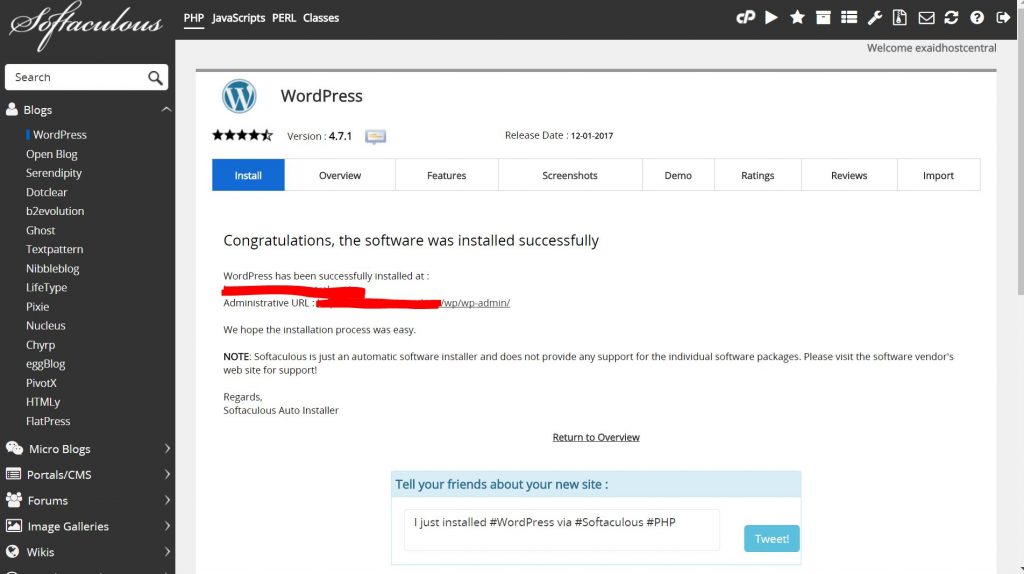 Cara Install Wordpress SUPER Fast - Tutorial Digital Marketing, Website, & Bisnis Online - Exabytes Wordpress-Installation-Done