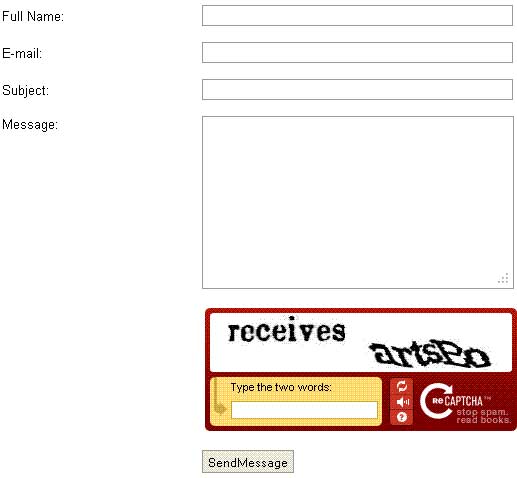 recaptcha example in form