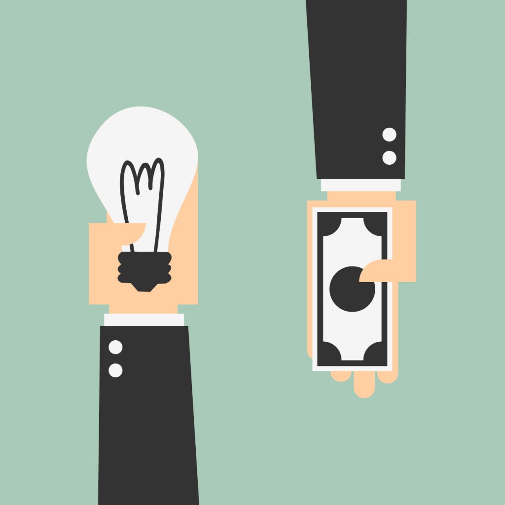 Hari Hak Konsumen Sedunia 2017 - Tutorial Digital Marketing, Website, & Bisnis Online - Exabytes paid money to get a lightbulb vector drawing