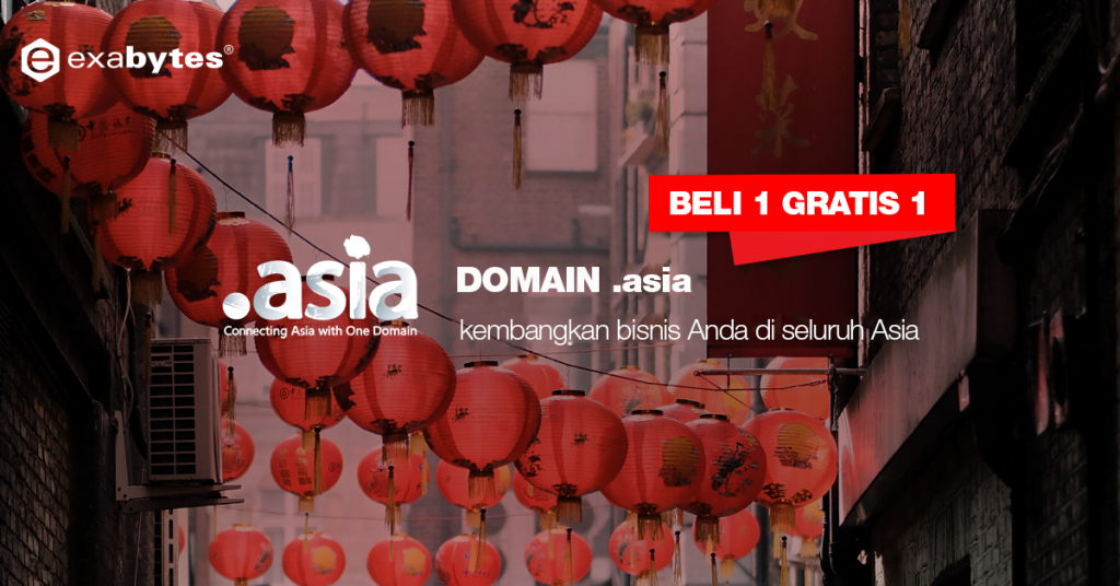 Beli 1 Tahun Domain Asia, GRATIS 1 Tahun - 2024