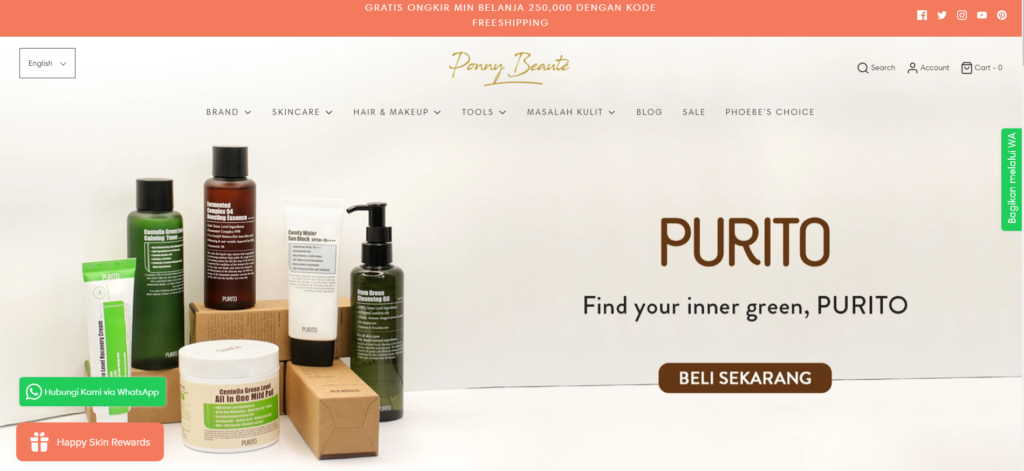 E-Commerce Ponne Beauty Indonesia
