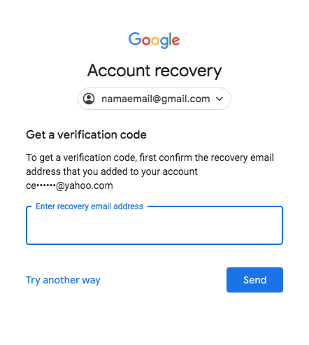 reset password gmail 
