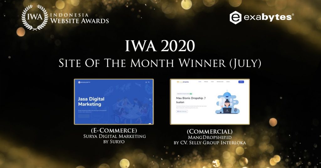 Mengenal Pemenang Site of The Month IWA 2020 (Januari-Desember 2020) - Tutorial Digital Marketing, Website, & Bisnis Online - Exabytes Pemenang Site Of The Month IWA 2020 - Juli