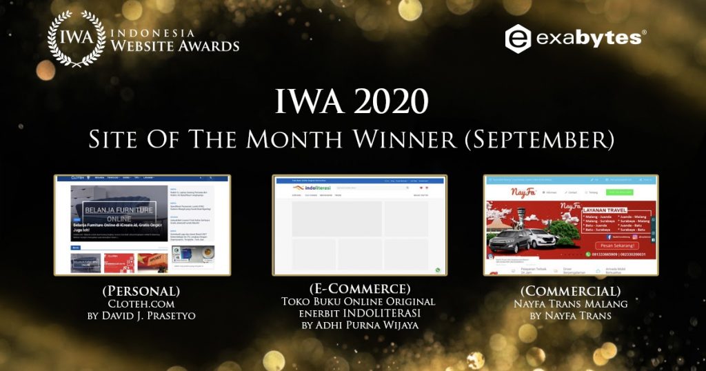 Pemenang Site Of The Month IWA 2020 - September