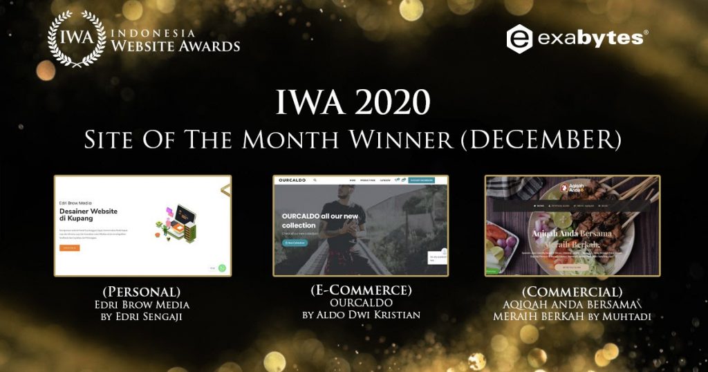 Mengenal Pemenang Site of The Month IWA 2020 (Januari-Desember 2020) - Tutorial Digital Marketing, Website, & Bisnis Online - Exabytes Pemenang Site Of The Month IWA 2020 - Desember