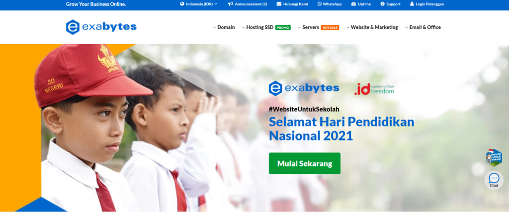 Sekolah Belum Memiliki Website, Exabytes dan PANDI meluncurkan Website Untuk Sekolah