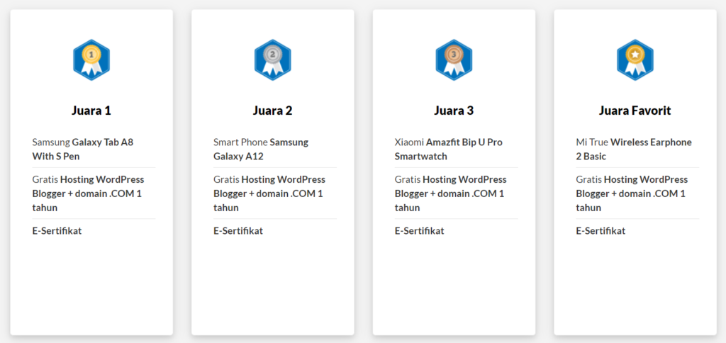 Hadiah Pemenang Lomba Blog Exabytes Season 2