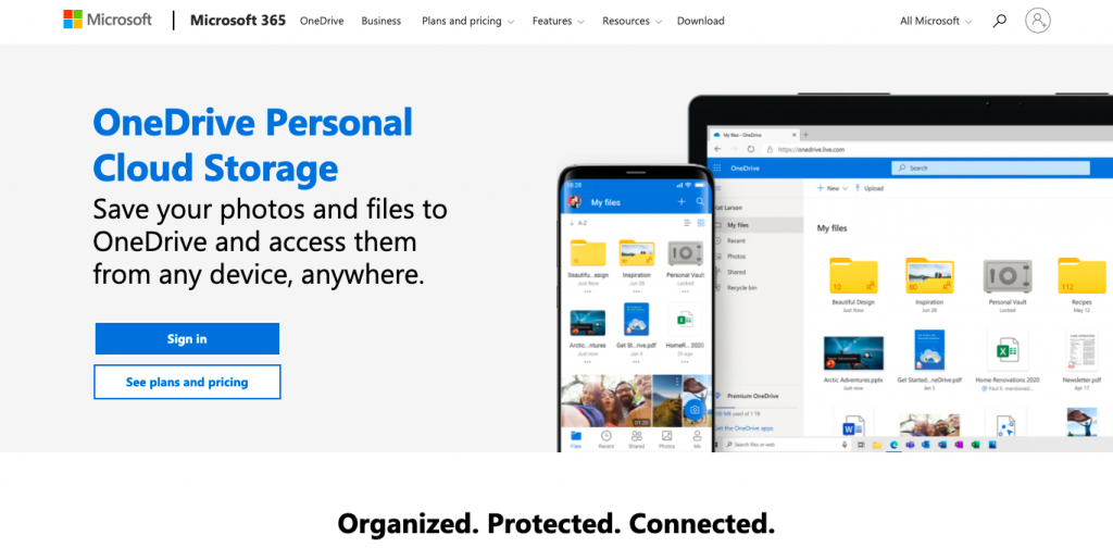 Aplikasi cloud OneDrive