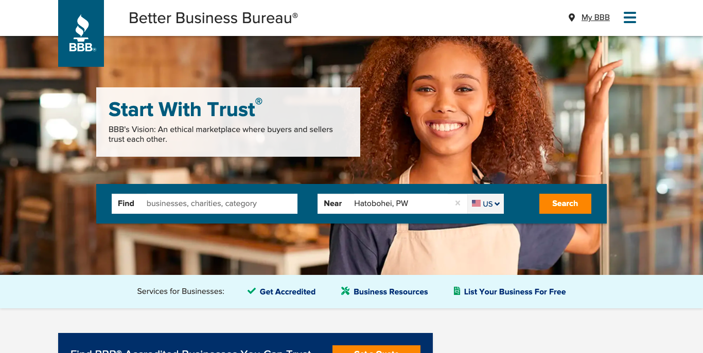 Better Business Bureau adalah situs untuk melihat kredibilitas perusahaan
