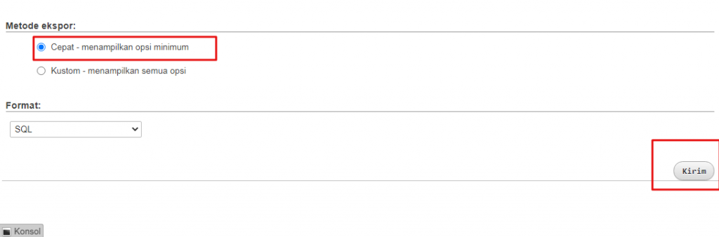 Lupa Password WordPress? Simak Cara ini Untuk Menggantinya - Tutorial Digital Marketing, Website, & Bisnis Online - Exabytes Klik export untuk melakukan backup database terlebih dahulu