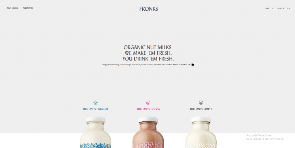  Contoh template website e-commerce terbaik (Sumber: Fronks)