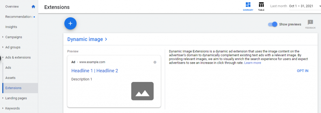 Gunakan Google Ads extension