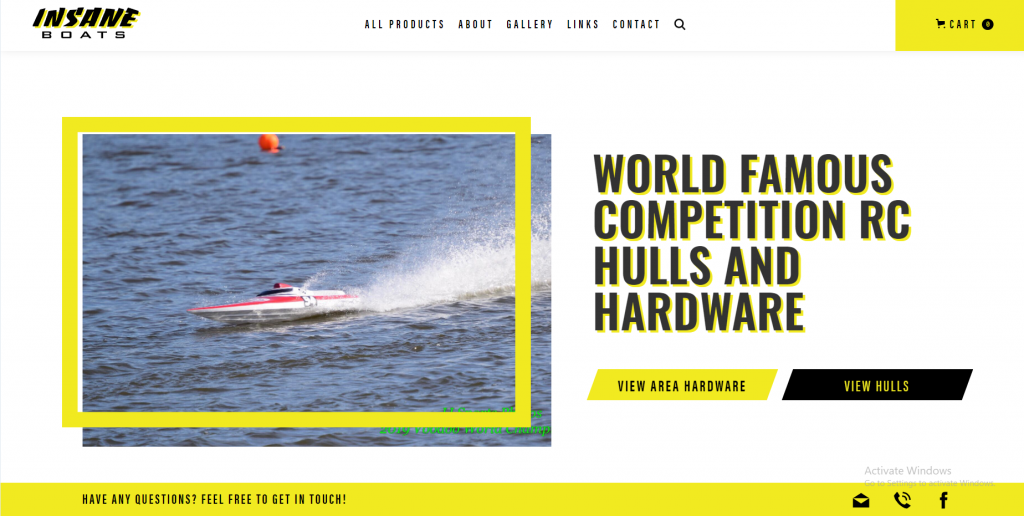  Contoh template website e-commerce terbaik (Sumber: Insane Boats)