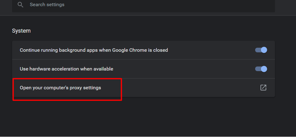 Halaman advanced settings di Google Chrome