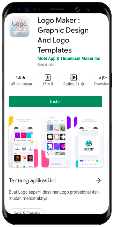Aplikasi membuat logo online: Mobi Logo Maker
