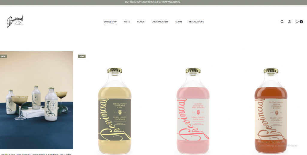  Contoh template website e-commerce terbaik (Sumber: Provincial Spirits)
