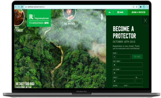 Contoh Desain Website: Rainforest Guardians
