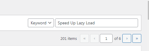 Search di kolom pencarian dengan mengetikkan salah satu nama plugin lazy load di atas, misal Speed Up Lazy Load.