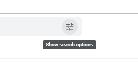 Show search option untuk filter email 
