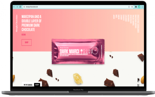 Contoh Desain Website: Simply Chocolate