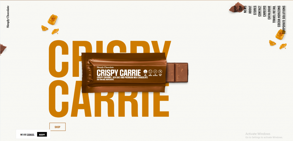  Contoh template website e-commerce terbaik (Sumber: Simply Chocolate)