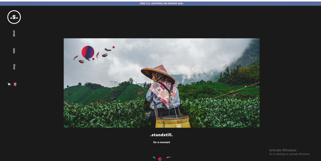 Contoh template website e-commerce terbaik (Sumber: Standstill Tea)
