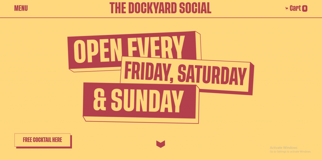 Contoh template website e-commerce terbaik (Sumber: The Dockyard Social)