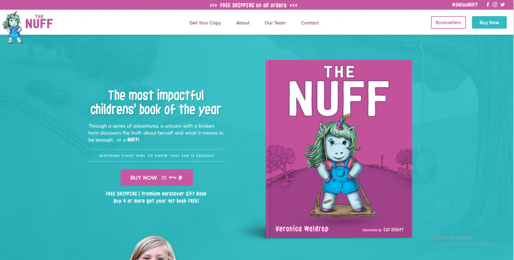 Contoh template website e-commerce terbaik (Sumber: The Nuff)