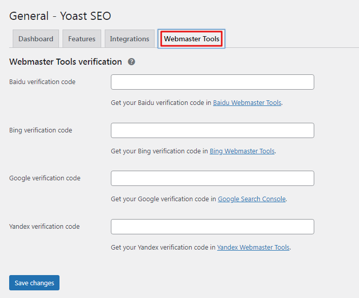 Cara Install dan Setting Plugin Yoast SEO Pada Website - Tutorial Digital Marketing, Website, & Bisnis Online - Exabytes webmaster tools pada Yoast SEO