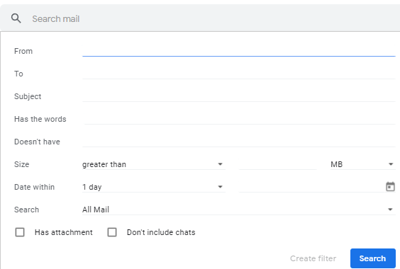 Cara filter email dengan Gmail 
