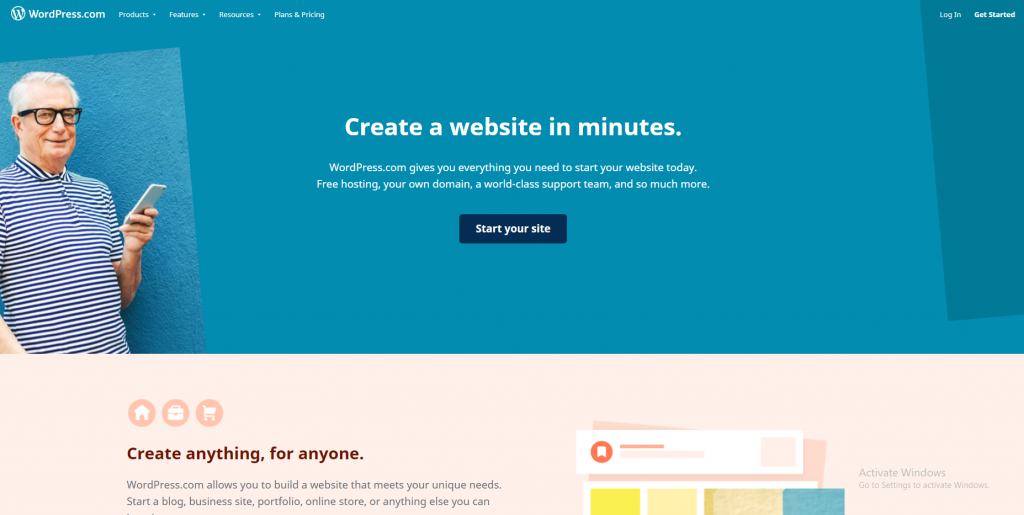 website builder terbaik: WordPress.com