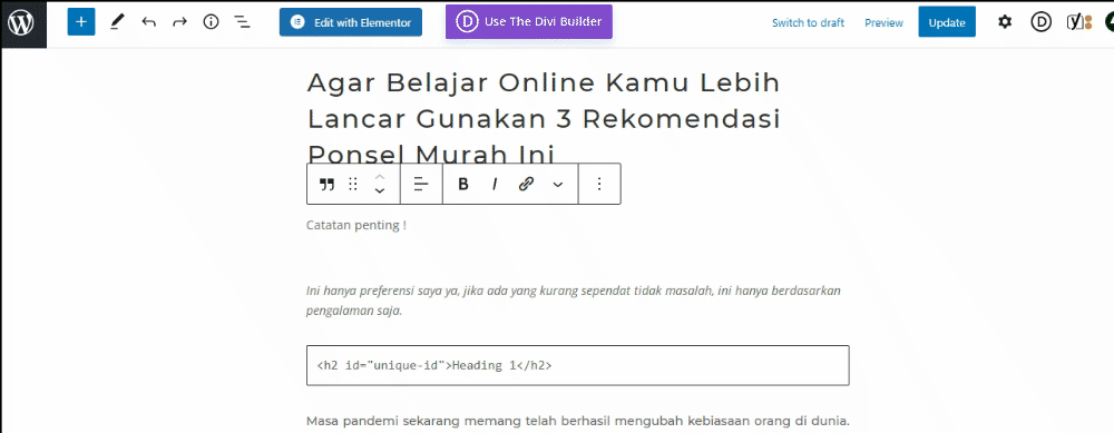 Kembali ke bagian atas halaman dan klik tombol Tambah Blog dengan icon plus.