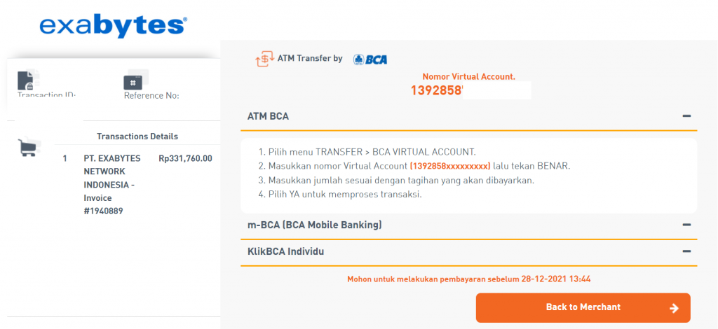 BCA Virtual Account (VA)