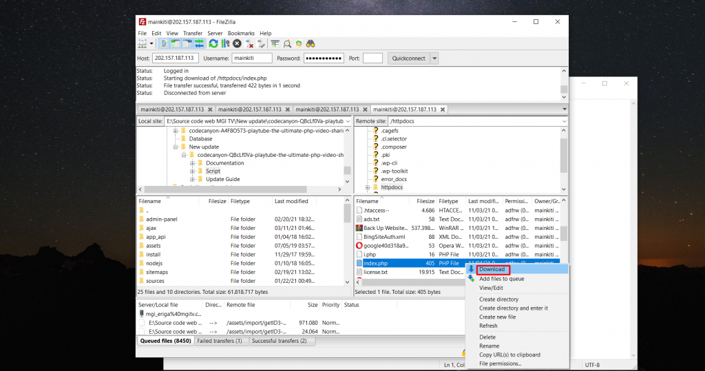 Panduan Termudah dan Lengkap Cara Menggunakan FileZilla - Tutorial Digital Marketing, Website, & Bisnis Online - Exabytes Langkah 2: Pilih Download, maka nanti secara otomatis akan di download.