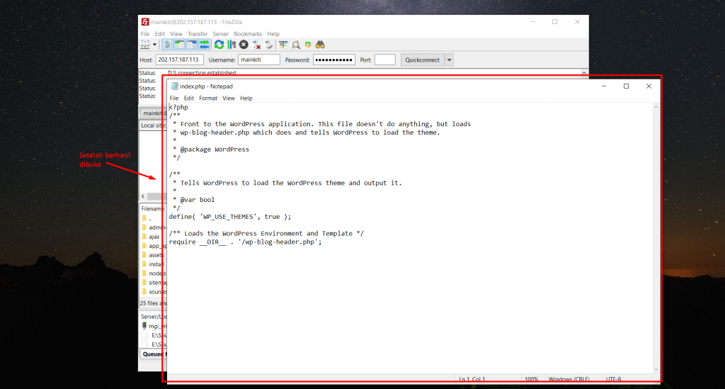 Panduan Termudah dan Lengkap Cara Menggunakan FileZilla - Tutorial Digital Marketing, Website, & Bisnis Online - Exabytes Langkah 2: Pilih menu view/edit dan nanti akan dibuka secara otomatis oleh editor yang Anda gunakan.