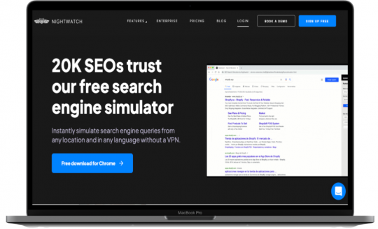 15+ Ekstensi Google Chrome Untuk SEO & Digital Marketing - Tutorial Digital Marketing, Website, & Bisnis Online - Exabytes Rekomendasi Ekstensi Google Chrome Untuk SEO dan Digital Marketing: SEO Search Simulator by Nightwatch