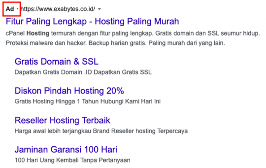 contoh search engine marketing