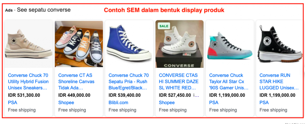 Contoh Search Engine Marketing (SEM)