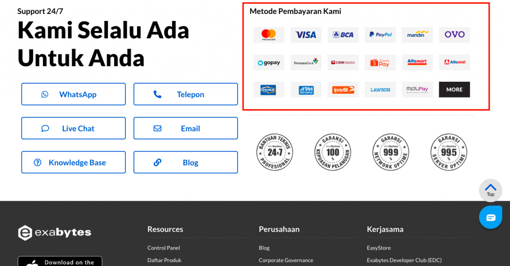 18+ Cara Membuat Halaman Produk yang Menarik - Tutorial Digital Marketing, Website, & Bisnis Online - Exabytes Tampilkan Berbagai Pilihan Metode Pembayaran