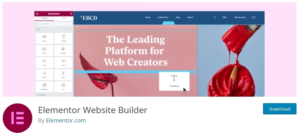 Plugin WordPress Page Builder: Elementor