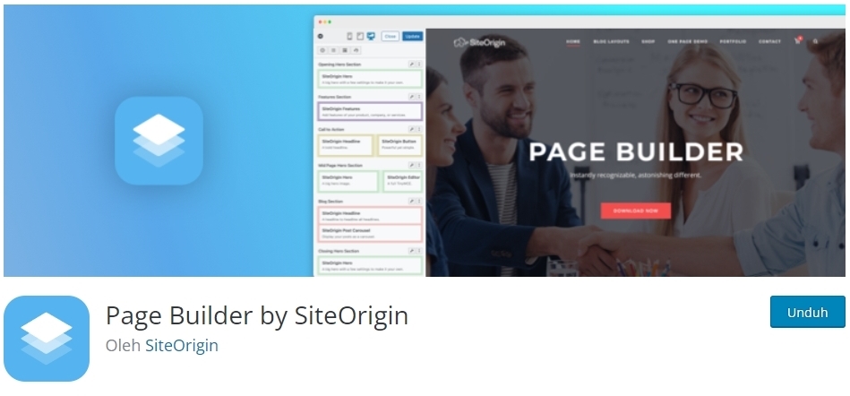 Plugin WordPress Page Builder: SiteOrigin