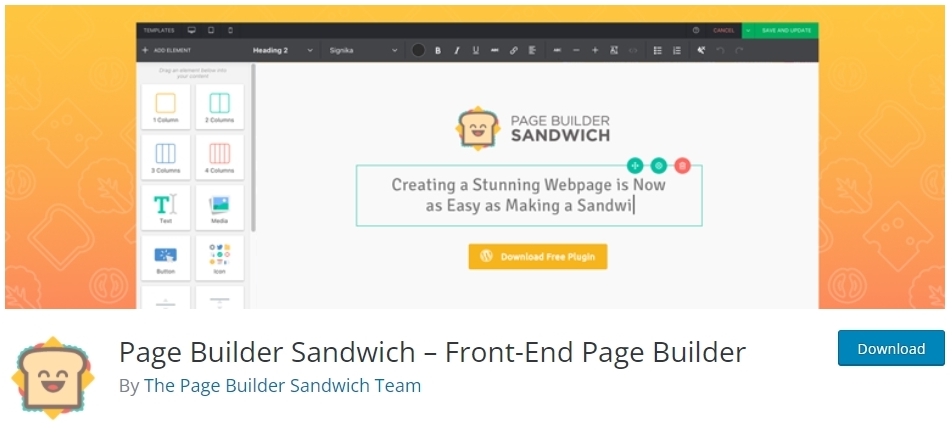 Plugin WordPress Page Builder: Page Builder Sandwich