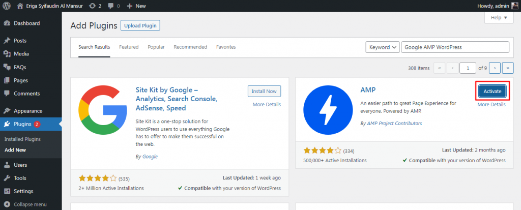 Apa Itu AMP & Cara Instalasi Plugin AMP di WordPress (Terbaru) - Tutorial Digital Marketing, Website, & Bisnis Online - Exabytes instalasi plugin amp