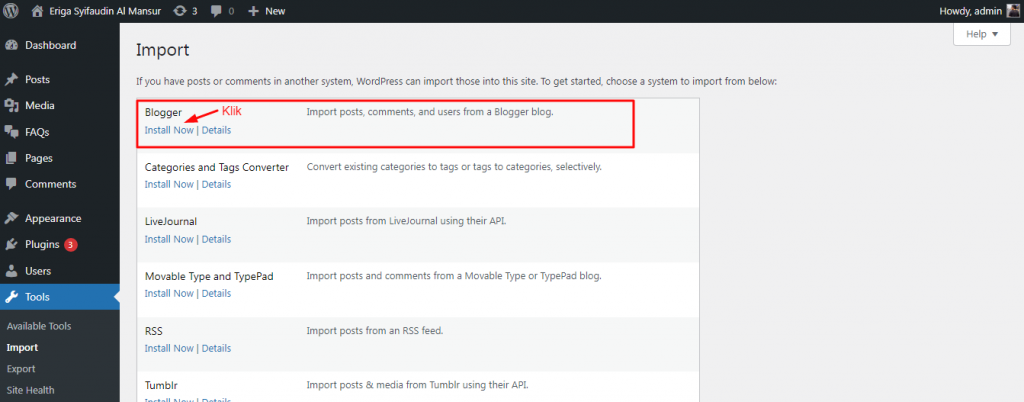 cara migrasi dari blogger ke wordpress