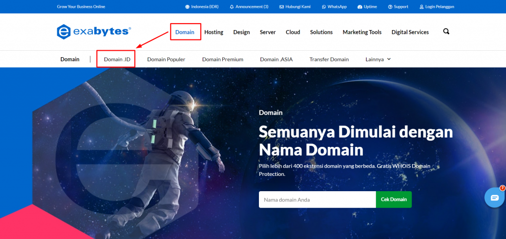 cara membeli domain