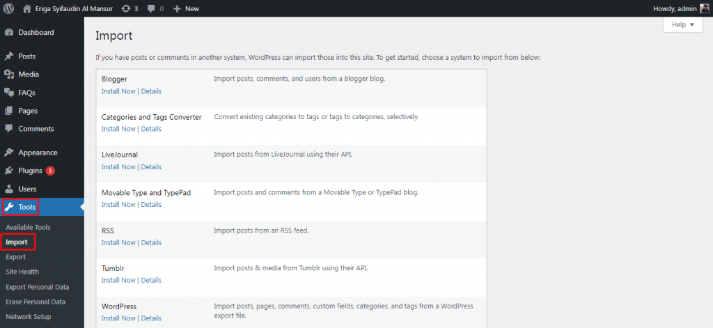 cara migrasi dari blogger ke wordpress