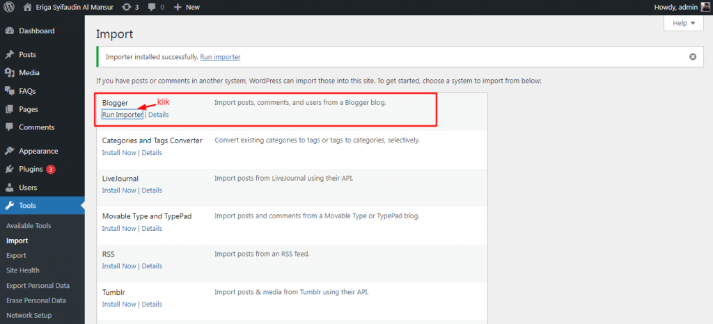 cara migrasi dari blogger ke wordpress