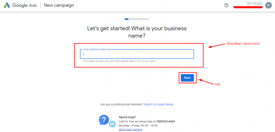 Cara Setting Google Ads Dengan Mudah dan Lengkap - Tutorial Digital Marketing, Website, & Bisnis Online - Exabytes Masukkan nama bisnis yg Akan Diiklankan di Google Ads