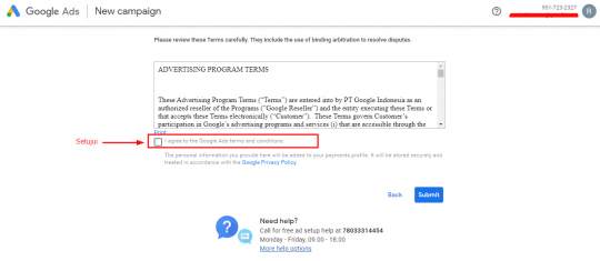 Cara Setting Google Ads Dengan Mudah dan Lengkap - Tutorial Digital Marketing, Website, & Bisnis Online - Exabytes Setujui Persyaratan Google Ads
